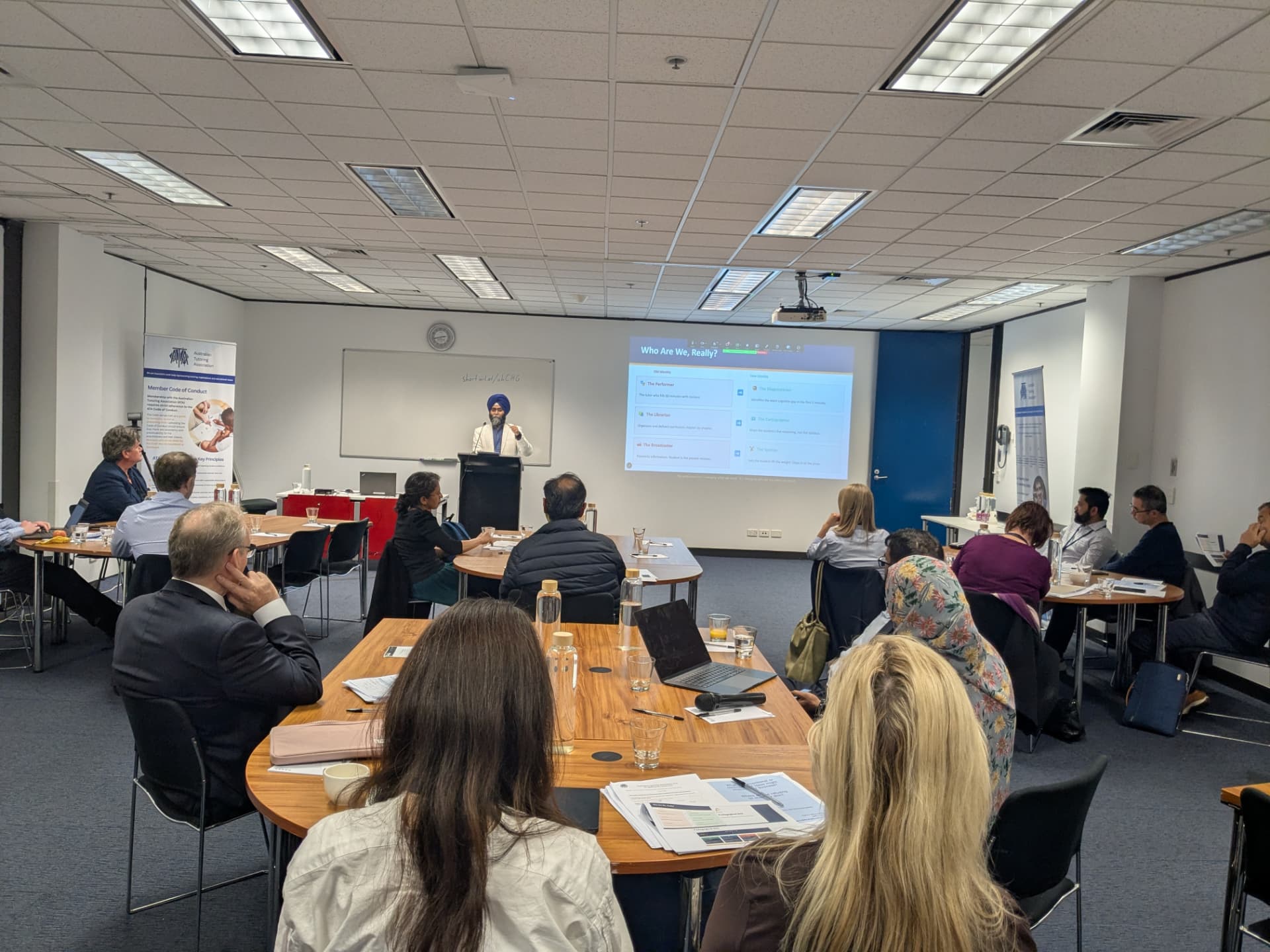 Dr Indramohan Singh presenting to educators at the Australian Tutoring Association conference